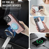 For iPhone 13 Pro Max AutSpace A12 MagSafe Magnetic RFID Card Bag Phone Case(Rose Gold)