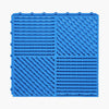 30x30cm Bathroom Floor Mats Non-slip Hydrophobic PVC Hollow Dirt-resistant Foot Mats(Light Blue)