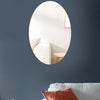 42cm x 27cm Oval Acrylic Mirror Stereo Wall Stickers Home Decoration Soft Mirror(Gold)