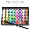 40 Colors Eye Makeup Matte Glitter Diamond Shimmer Eye Primer Luminous Eye Shadow(E40#2)