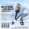 WK WDC-36i Intelligent Power-off 1m 2.4A USB to 8 Pin Fast Charging Data Cable(Black)