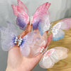Handmade Butterfly Children Hairpin Spring Butterfly Hair Accessories(Light Pink)