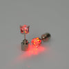 1 Pair Fashion LED Earrings Glowing Light Up Diamond Earring Stud(Red)