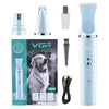 VGR V-205 Pet Clipper - Cordless, Quiet, Waterproof (Blue)