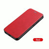 For iPhone 11 Integrated Electricity Pressing Retro Texture Magnetic TPU+PU Leather Case with Card Slot & Holder(Red)