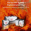 RCSTQ for DJI FPV Combo 3 x Batteries Li-Po Safe Explosion-proof Storage Bag(Silver)