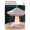 UFO Water Drop Aromatherapy Humidifier Desktop Remote Control Diffuser, Plug: EU Plug(White)