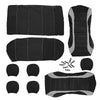 9 PCS Four Seasons Universal Seat Cover Cushion Car Fur Seat Covers Set Universal Cushion(Gray)