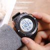SANDA 361 Fashionable Night Light Sports Children Electronic Watch Multi Functional Personality Night Light Men Waterproof Watch(Black)