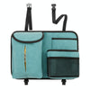 DE RAN FU Flip Fur Car Seat BackTissue Box Storage Hanging Bag With Hook(Blue)