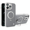 For iPhone 12 Pro Carbon Fiber MagSafe Holder Phone Case(Grey)
