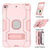 For iPad mini 3/2/1 Silicone + PC Protective Case with Stand(Rose Gold)