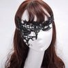 Halloween Masquerade Party Dance Sexy Lady Semi-eyed Face Lace Mask(Black)