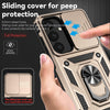 For Samsung Galaxy S25+ 5G Sliding Camshield Holder Phone Case(Gold)