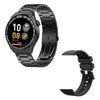 GT3Pro 1.28-Inch Health Monitoring Bluetooth Call Smart Watch With NFC, Color: Black Three-bead Steel