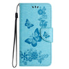 For Samsung Galaxy A36 / A56 5G Butterfly Embossed Flip Leather Phone Case(Blue)