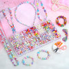 32 Grid  Acrylic Beaded Kids DIY Necklace Bracelet Toys With Color Box
