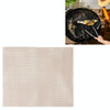 Non-Stick Grid Sheet Teflon Barbecue Mat Grill Grid Mat, Size:33x40 cm(Brown)