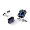 Fashion Zircon Alloy Plating Nail Sleeve Cufflinks for Female(Blue)