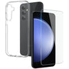 For Samsung Galaxy S23 FE 5G NORTHJO Transparent TPU Phone Case with Tempered Glass Film(Transparent)