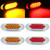 12-24V 16 LEDs Electroplating Side Lights Side Tail Lights Cargo Truck Modification Light, Colour: Red (2 Lines Always Bright)