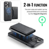 For iPhone 13 Pro DG.MING MAGKING-K2 Series MagSafe RFID Card Bag Detachable Phone Case(Black)