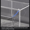 Stackable Transparent Storage Box Magnetic Suction Bookcase Handbag Display Rack, Style: No Partitions