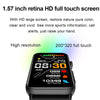 Smart Watch Ring ECG Temperature Heart Rate Blood Pressure Health Bluetooth Talking Watch, Color: Blue Silicone