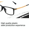 Black Frame Spring Hinge Anti Fatigue & Blue-ray Presbyopic Glasses, +2.00D