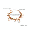 OPK 1038 Multi-layer Stainless Steel Round Bead Love Bracelet, Color: Steel Color