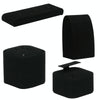 4.5x4.5x4cm Rectangular Ring Seat Black Microfiber Necklace Ring Jewelry Display Live Jewelry Prop Rack