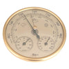 THB9392 Wall Hanging Household Weather Station Barometer Thermometer Hygrometer, 128mm (Gold)