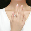 S925 Sterling Silver Ring Horn Point Opening Ladies Ring