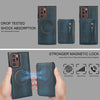 For Samsung Galaxy Note20 Ultra Zipper Wallet Split MagSafe Leather Back Phone Case(Blue)