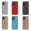 For Galaxy A71 Plating Glittery Powder Shockproof TPU Protective Case(Blue)