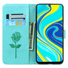 For Xiaomi Mi 10T Lite 5G Rose Embossed Horizontal Flip PU Leather Case with Holder & Card Slots & Wallet(Green)
