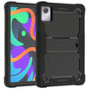 For Lenovo Tab M11 / Xiaoxin Pad 11 2024 Shockproof Silicone Hybrid PC Tablet Case with Holder(Black)