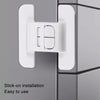 10pcs Refrigerator Door Anti-opening Snap Kids Anti-opening Drawer Fixed Buckle Self-adhesive Double Buckle Safety Lock(White)