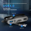 NK-1058 USB-C / Type-C, 8 Pin, USB Interface 6 in 1 Multi-function Adapter(Black)