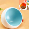 Ceramic Cat Water Bowl, Large Blue, Anti-Whisker Fatigue