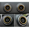 4 PCS Car Outlet Decorative Rings Aluminum Alloy Air Outlet Chrome Trim Ring Car Dashboard  Air Vents Cover Sticker Decoration for Audi A3(Gold)