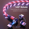 2.4A USB to 8 Pin 540 Degree Bendable Streamer Magnetic Data Cable, Cable Length: 1m(Red)