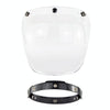 Motorcycle Helmet Three-Button Windproof Lens With Bracket(Transparent)