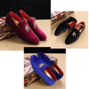 Casual Sickle Suede Men Shoes Flat Slip-on Pointed Toe Dress Shoes Loafer, Size:44(Black)
