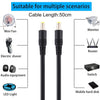 DC Power Plug 5.5 x 2.5mm Male to Male Adapter Connector Cable, Cable Length:50cm(Black)