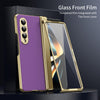 For Samsung Galaxy Z Fold3 5G Integrated AG Frosted Vacuum Plating Phone Case(Purple)