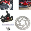 3 in 1 Scooter Modified Hydraulic Brake + 120mm Disc Brake Disc + Modified Seat Set For Xiaomi Mijia M365 Pro(Black Brake + Silver Adapter)