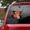 7 PCS Animal Wall Stickers Cattle Head Hoisting Car Window Static Stickers(Cow 02)