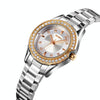 SKMEI 1534 elegant waterproof quartz steel band watch with diamond inlay(Silver  Gold)