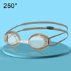 HAIZID Adult Competition Training Transparent Myopia Swimming Goggles, Color: 580 Gray 250 Degrees